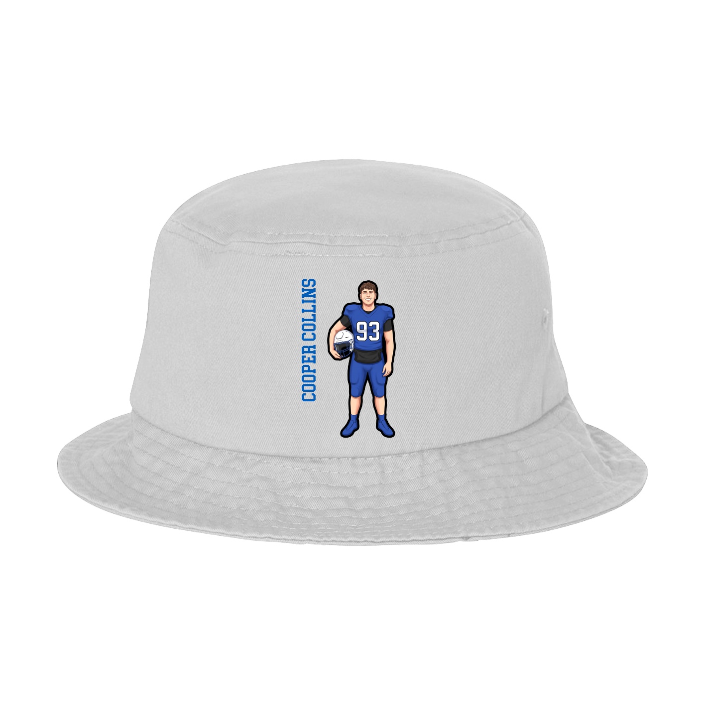 Bucket Cap — Name Vertical in White