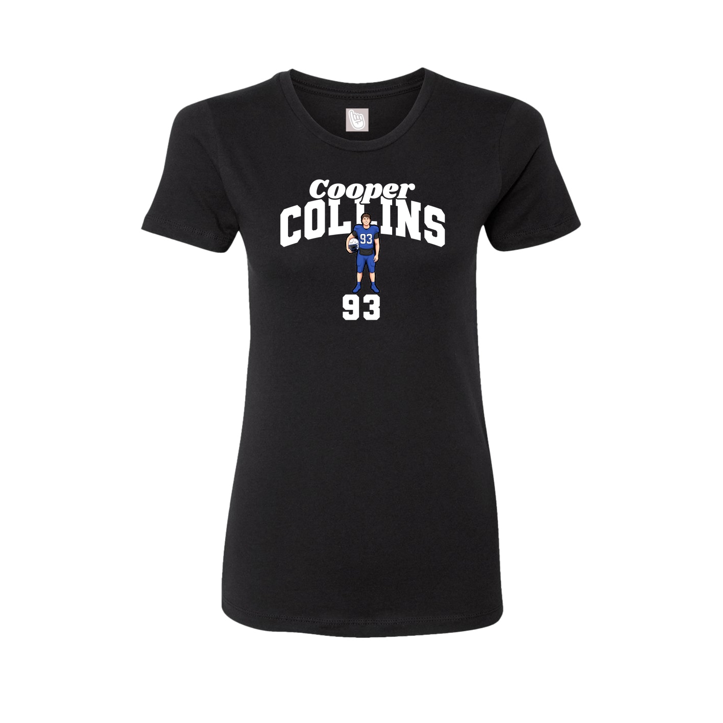 Fitted Women's Tee — Signature Arch in Black