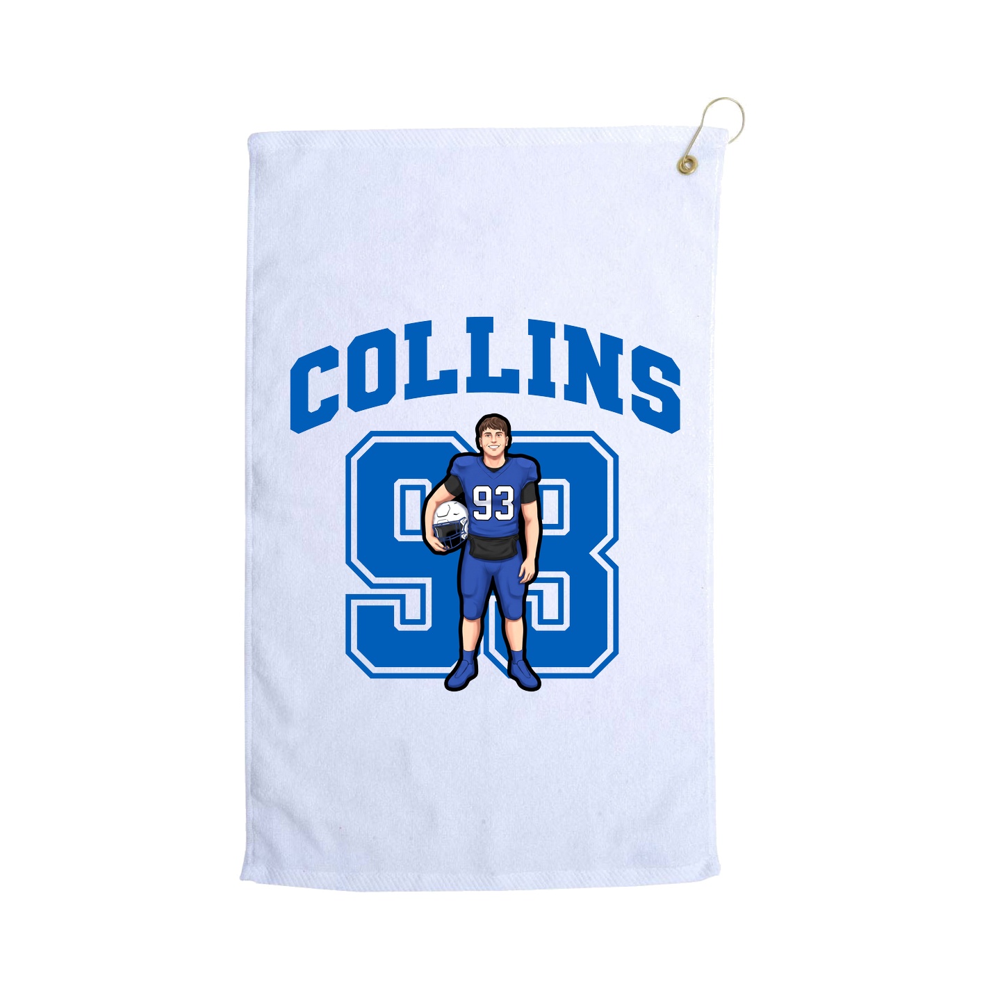 Golf Towel — Number in White