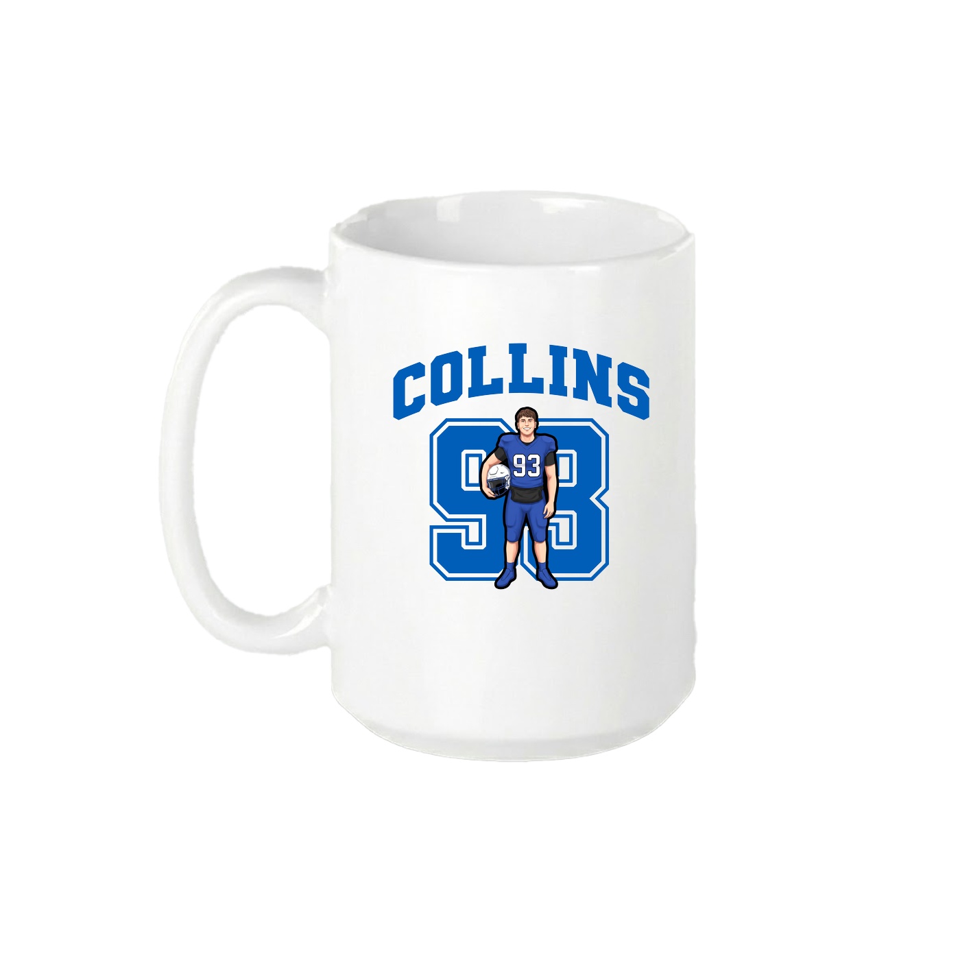 15oz Coffee Mug — Number in White
