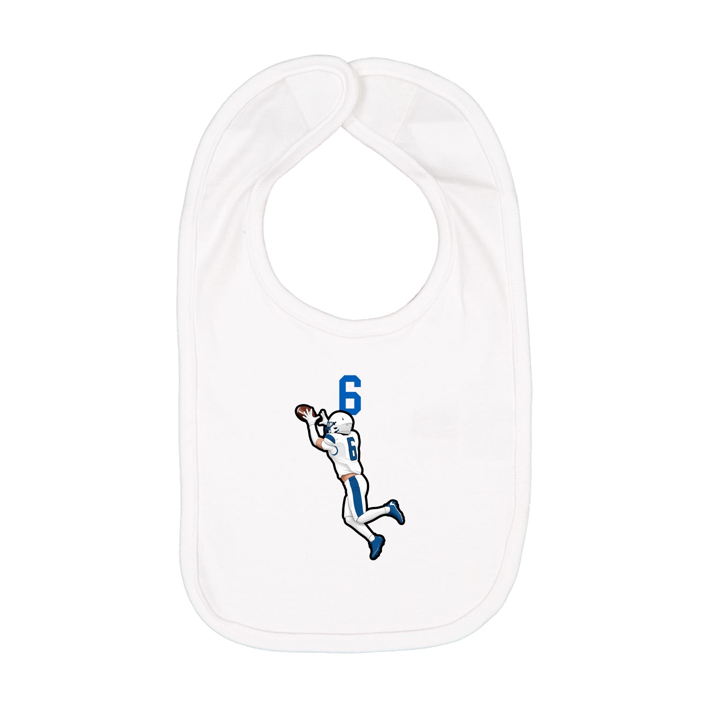 Infant Bib — Number Top in White