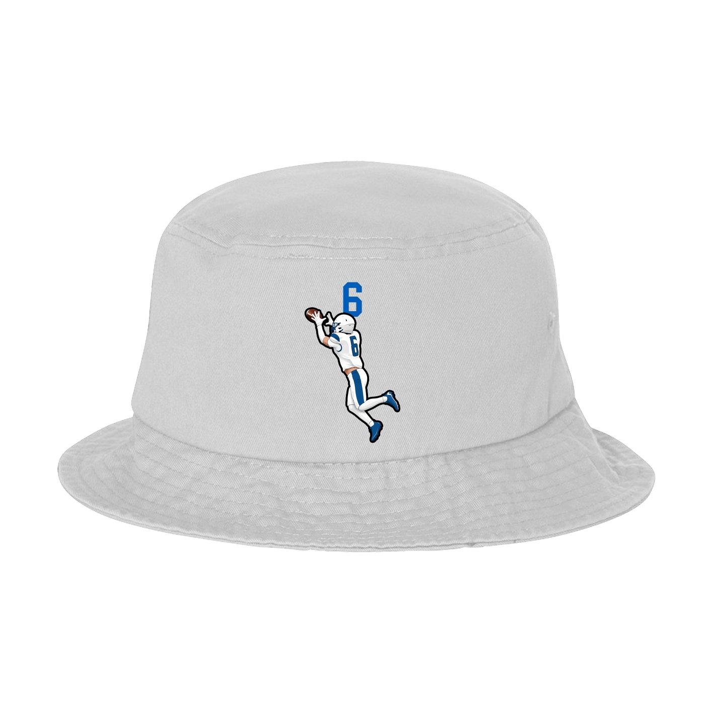 Bucket Cap — Number Top in White