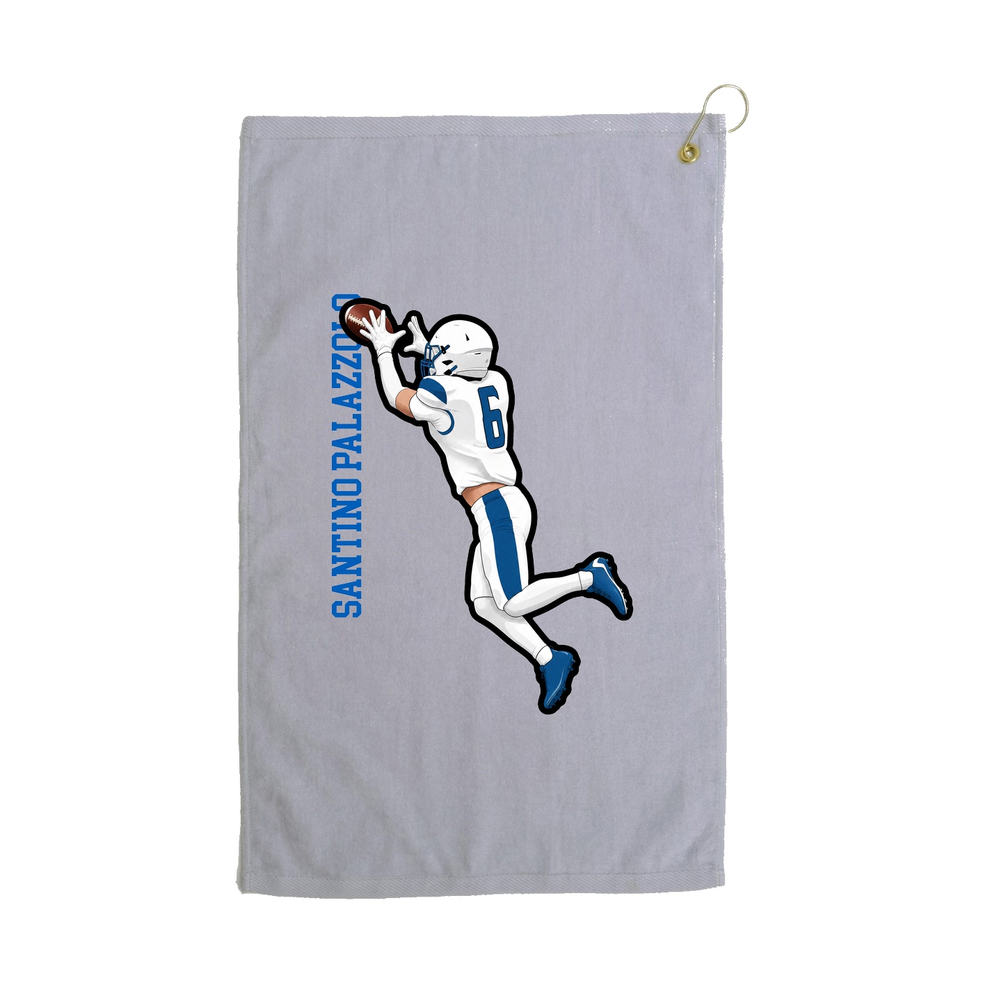 Golf Towel — Name Vertical in Grey