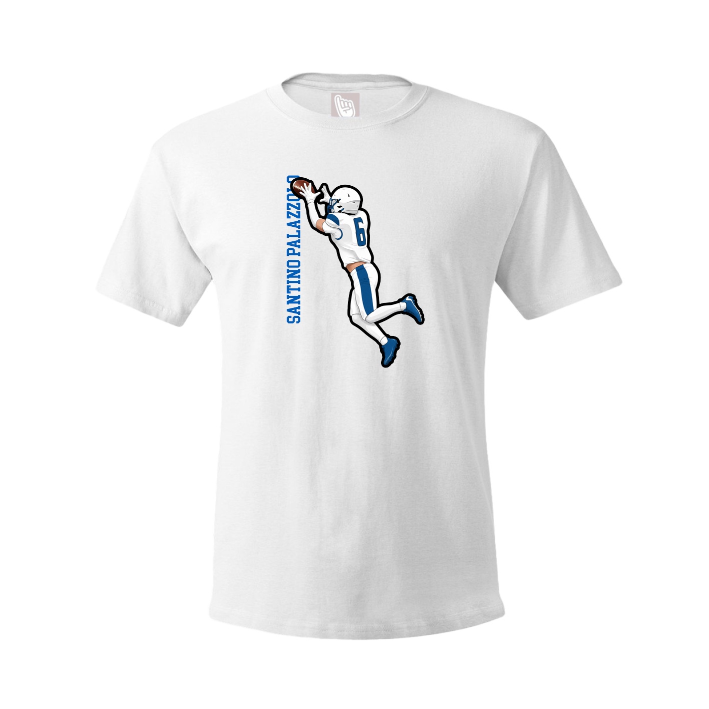 Tee — Name Vertical in White