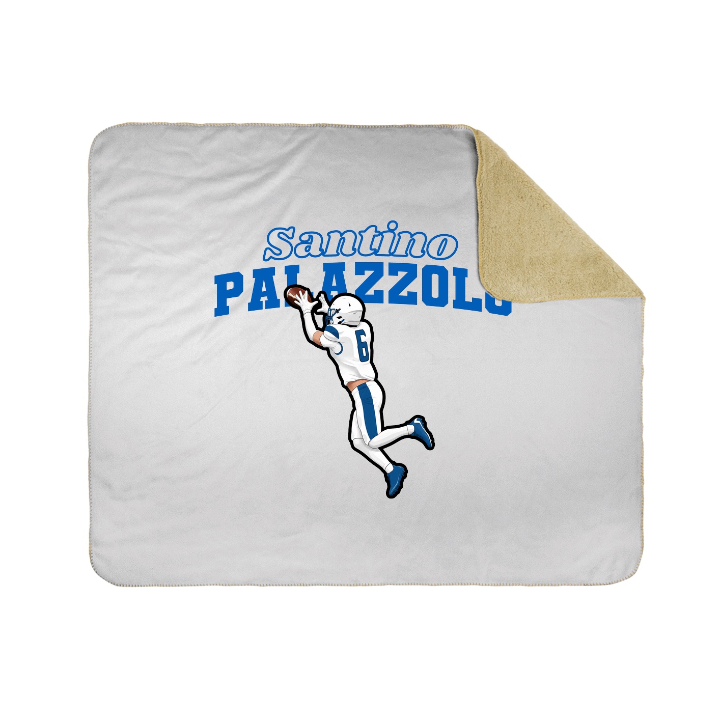 Throw Blanket — Name Arch in White