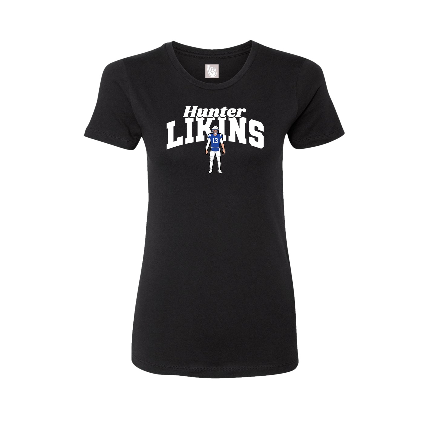 Fitted Women's Tee — Signature Arch in Black