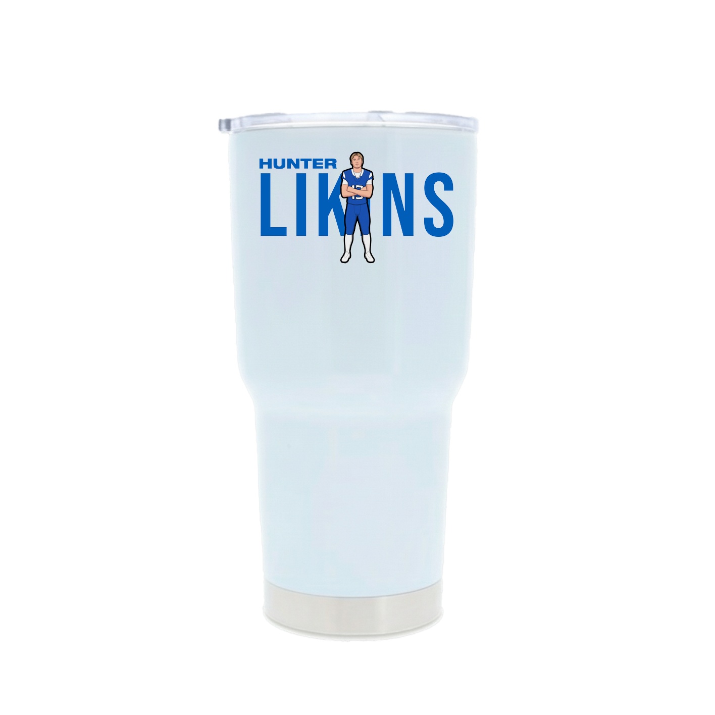 30oz Stainless Steel Tumbler — Player Name in White