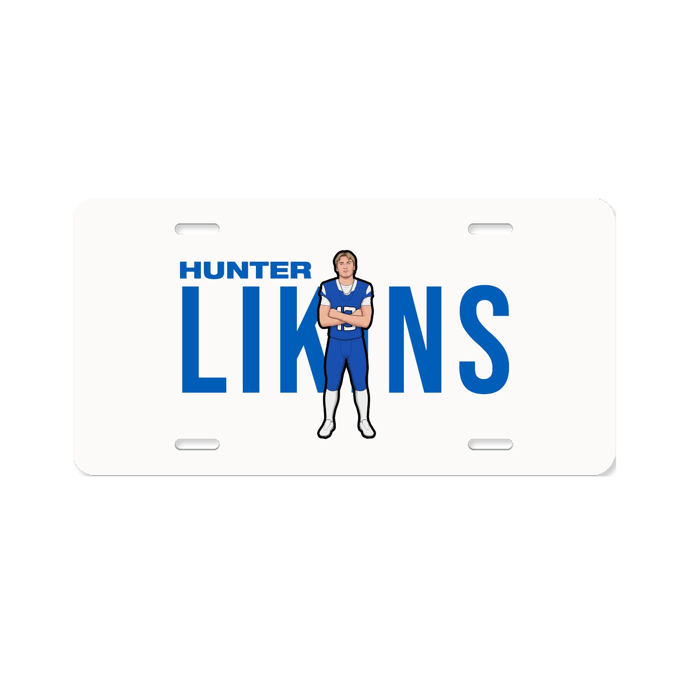 License Plate — Player Name in Classic