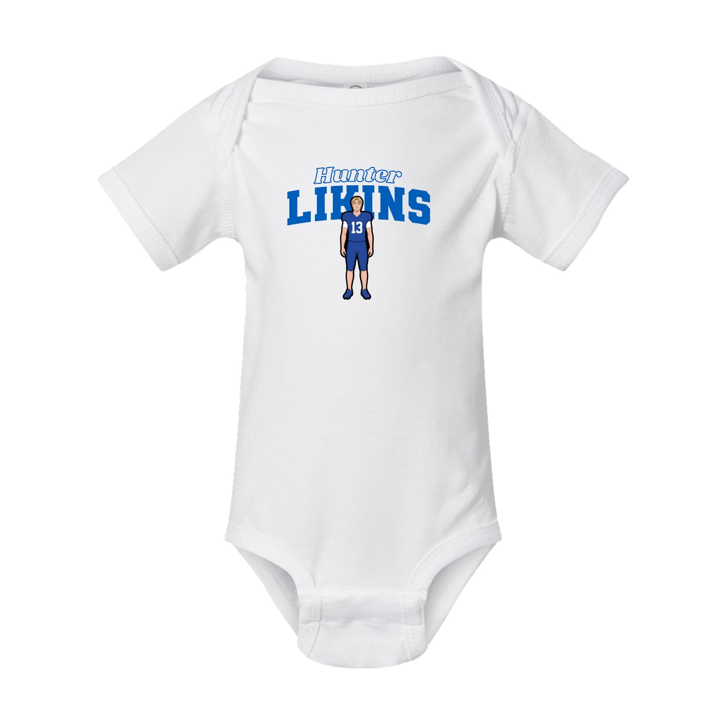 Baby Onesie — Name Arch in White