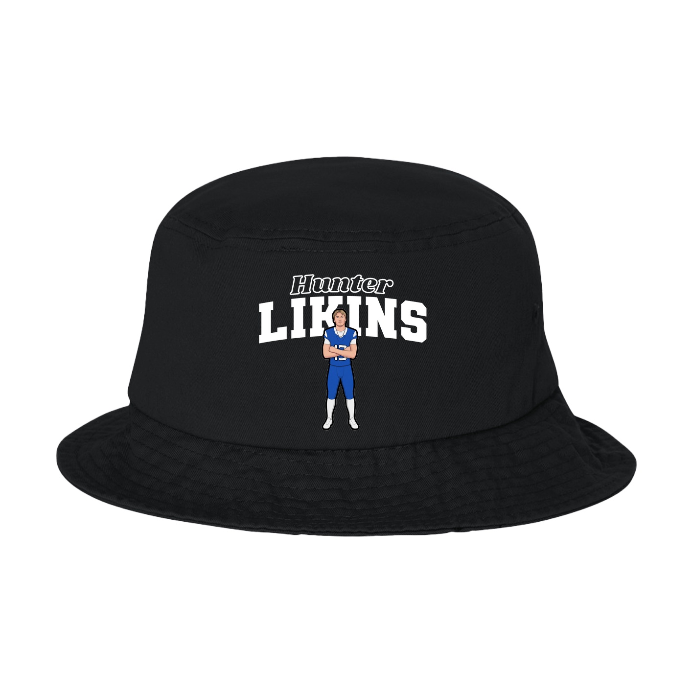 Bucket Cap — Name Arch in Black