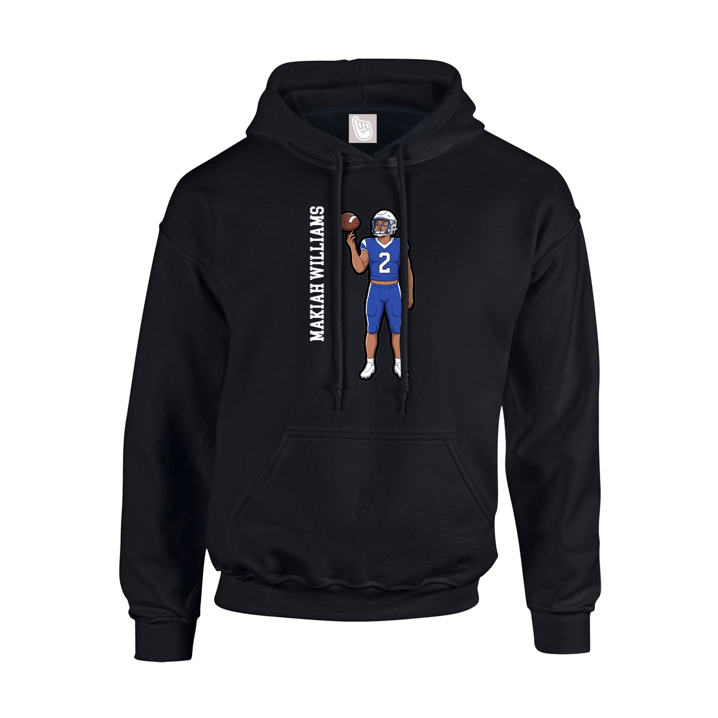 Hoodie — Name Vertical in Black