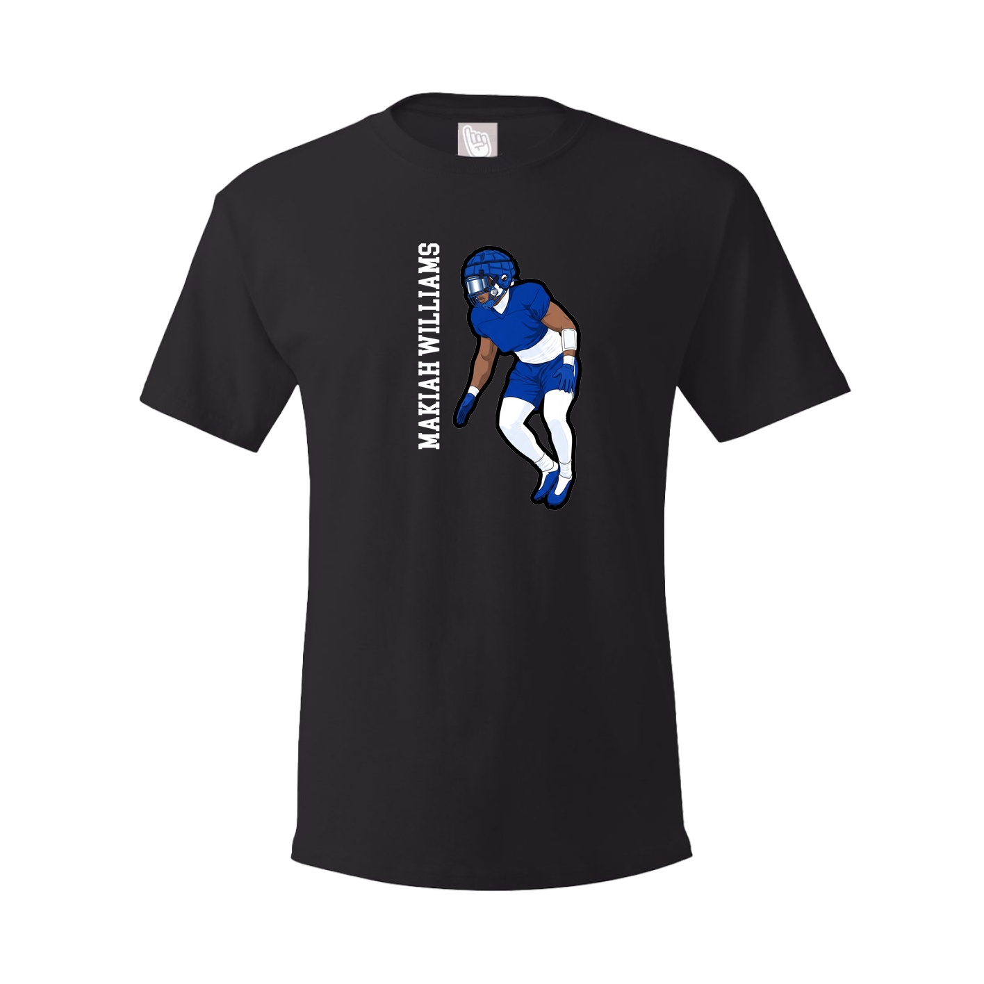 Youth Tee — Name Vertical in Black