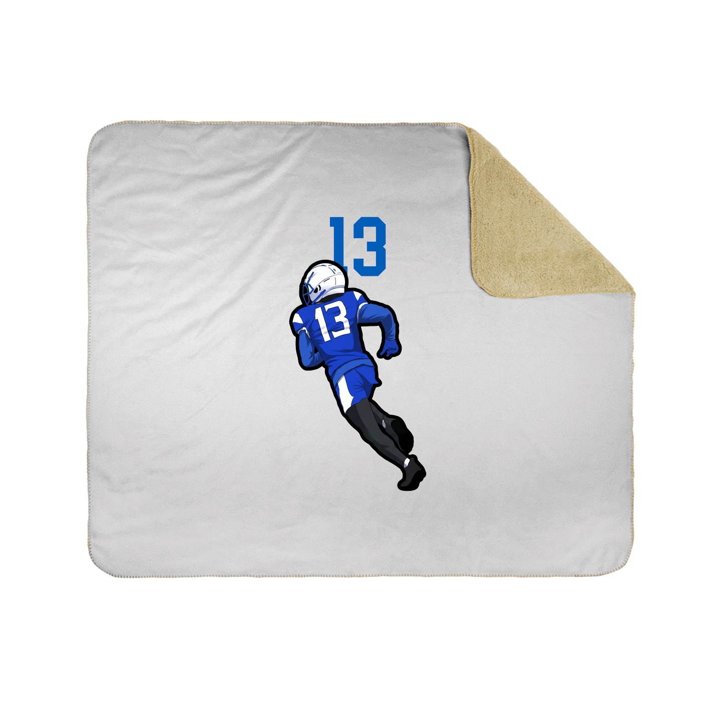 Throw Blanket — Number Top in White