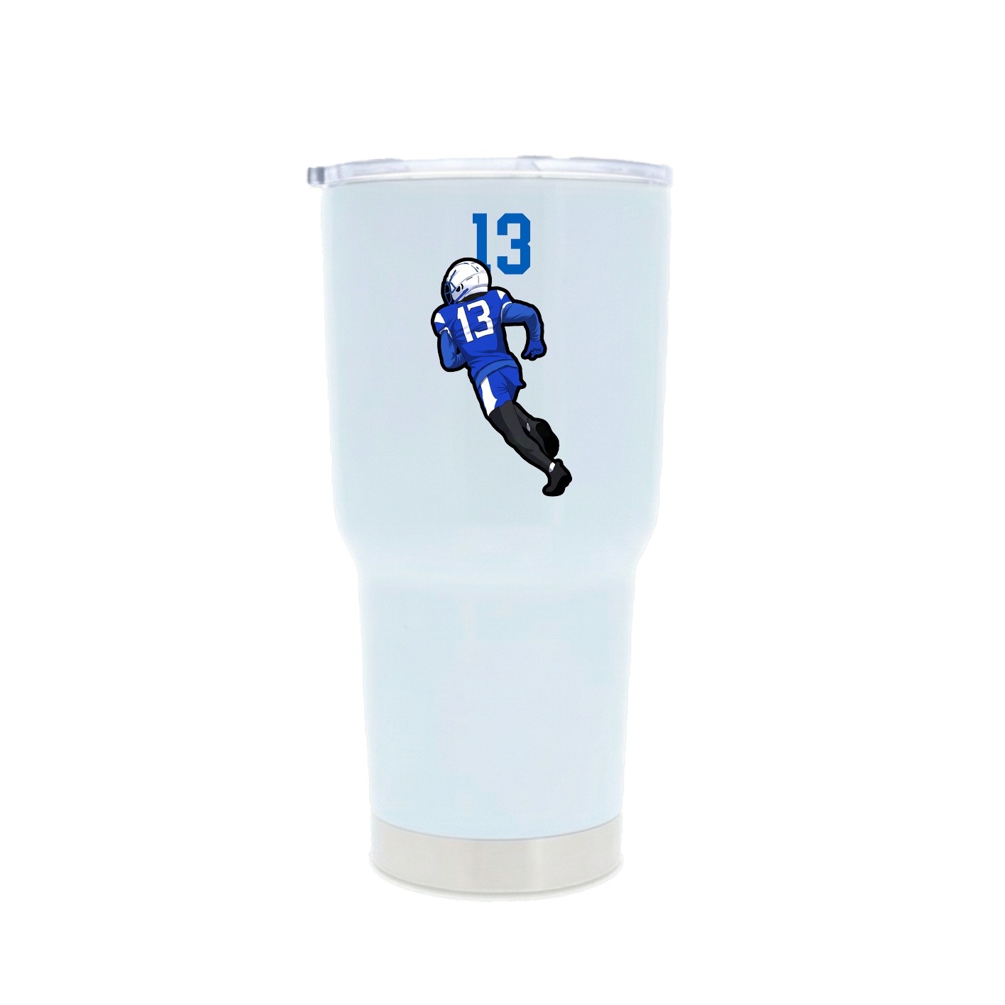 30oz Stainless Steel Tumbler — Number Top in White