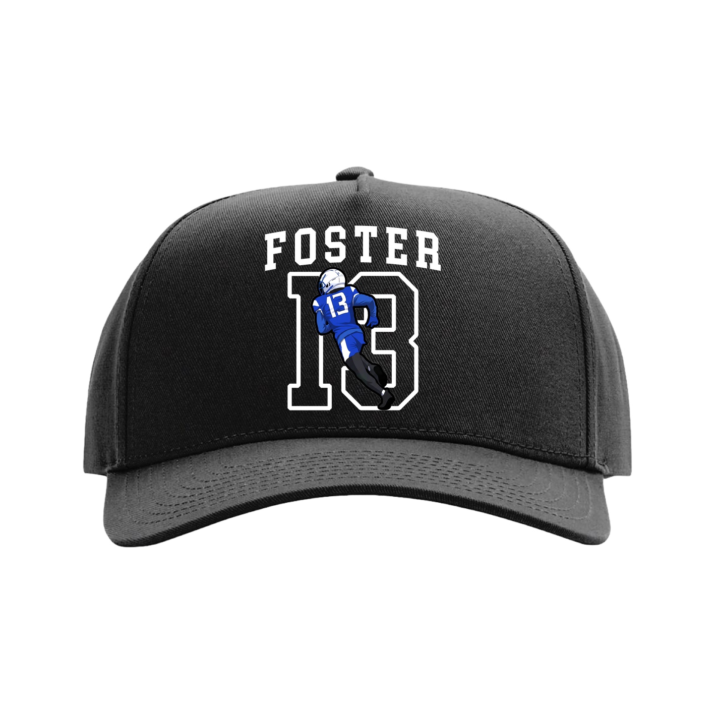 Full Fabric Five-Panel Champ Cap — Shirsey in Black