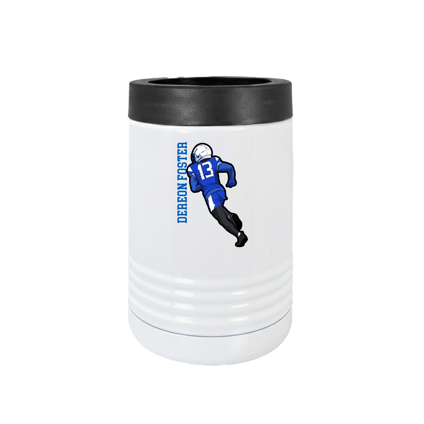Beverage Holder — Name Vertical in White