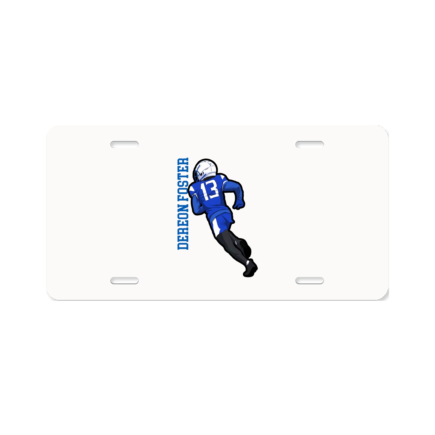 License Plate — Name Vertical in Classic