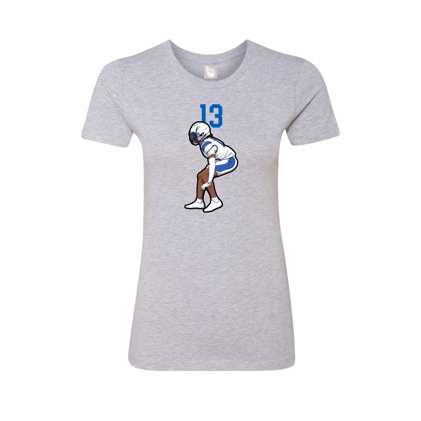 Womens Tee — Number Top in Grey