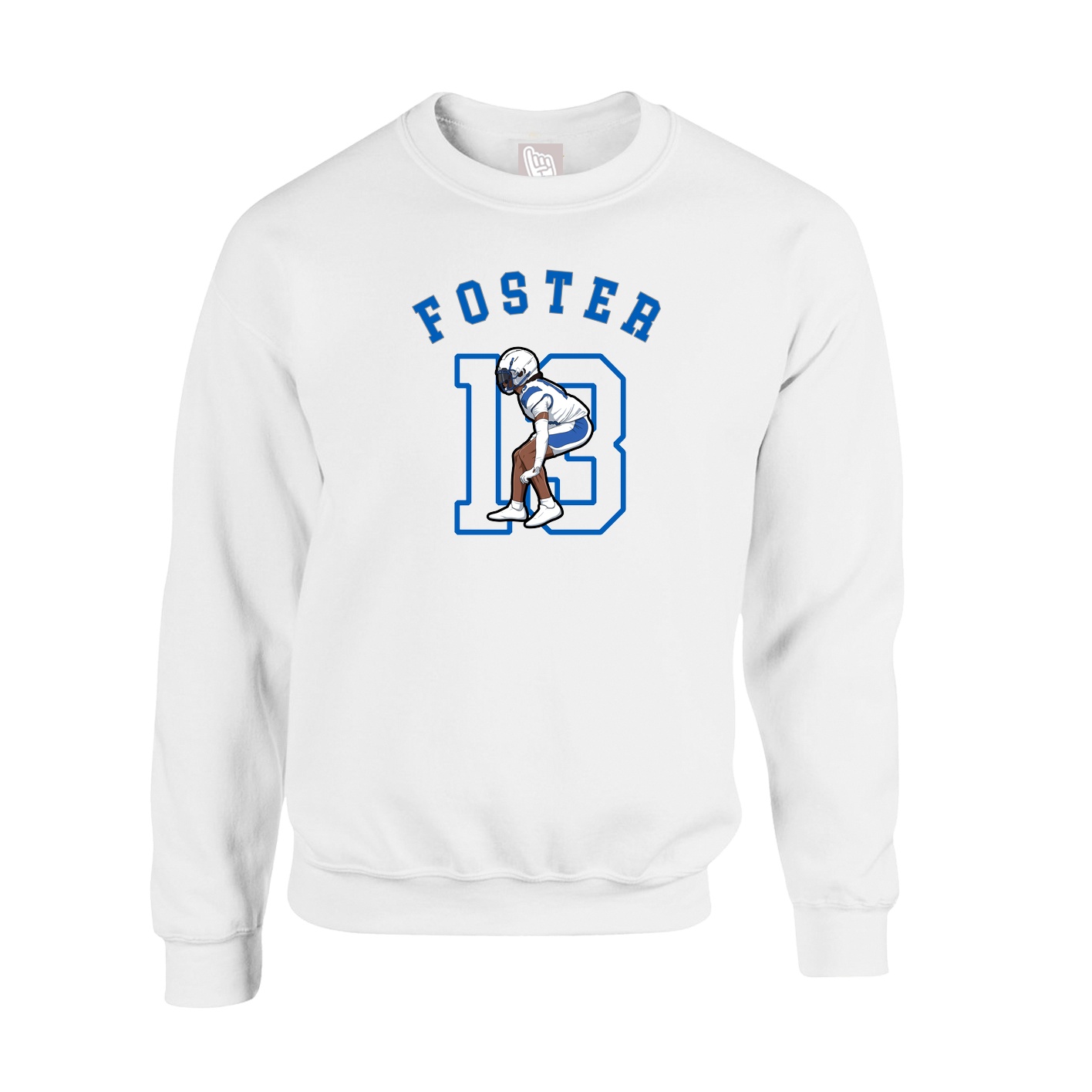 Fleece Crew — Shirsey Arch in White