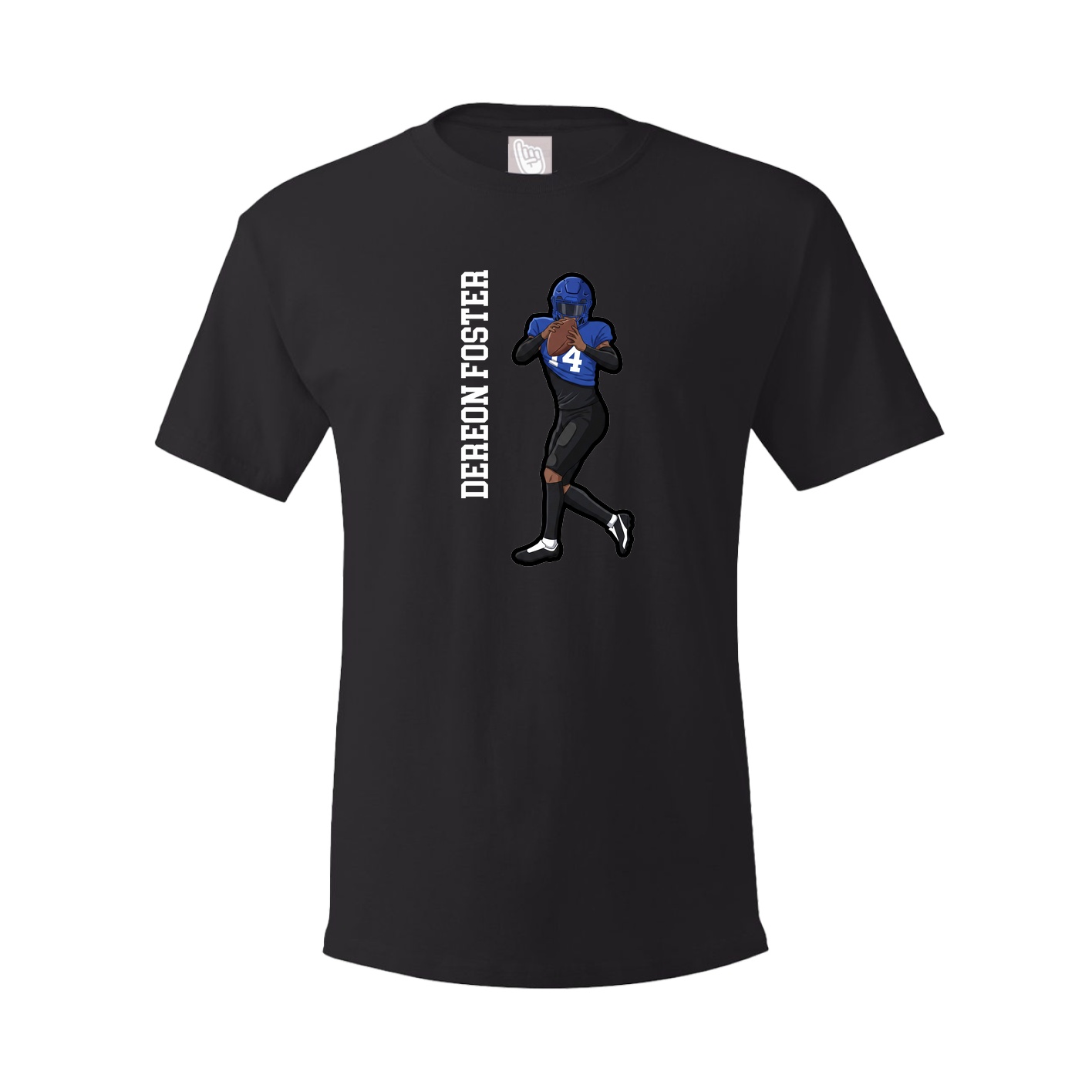 Youth Tee — Name Vertical in Black