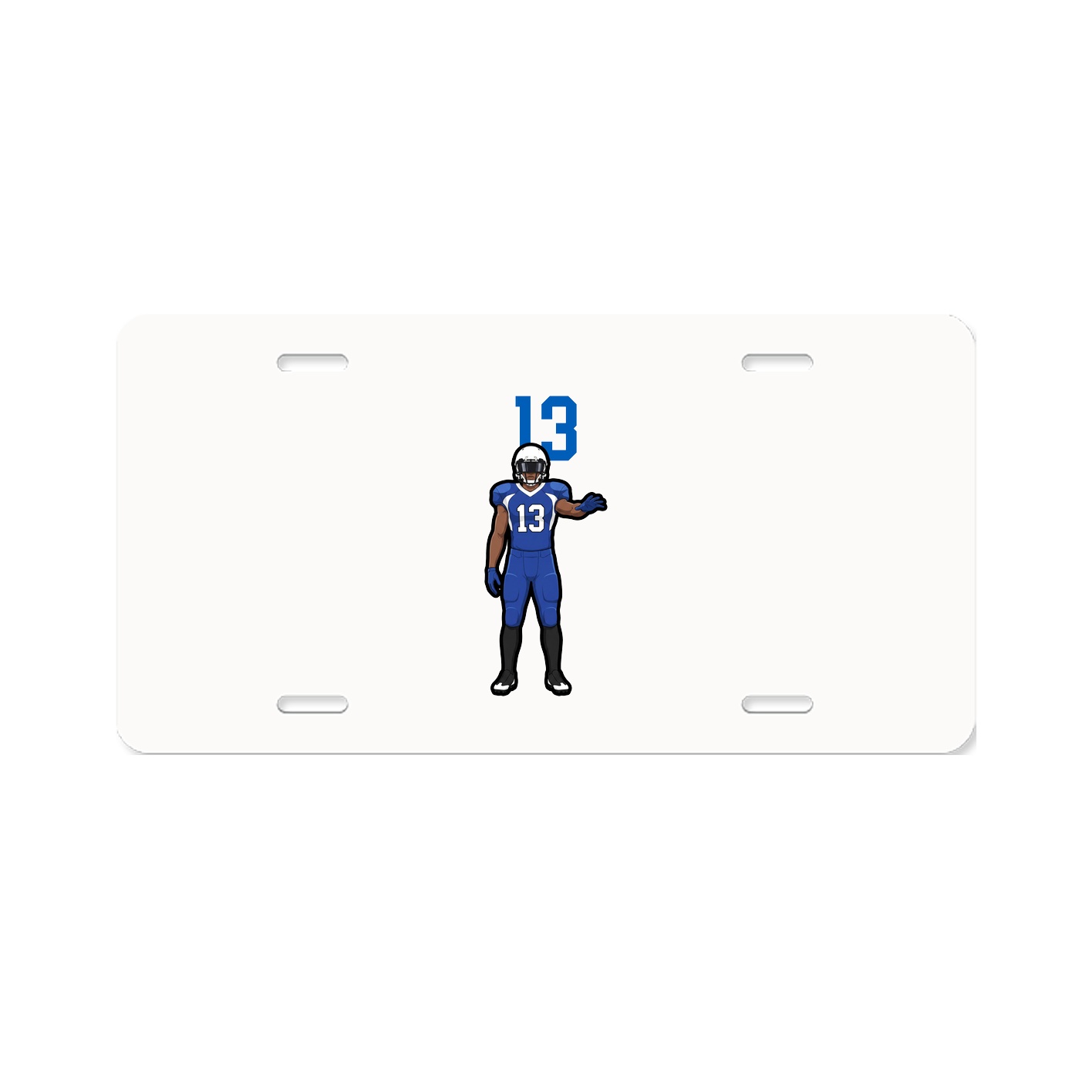 License Plate — Number Top in Classic