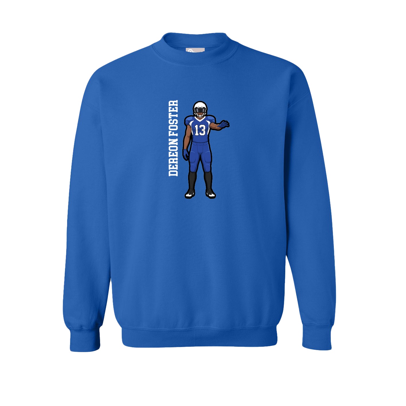 Fleece Crew — Name Vertical in Royal