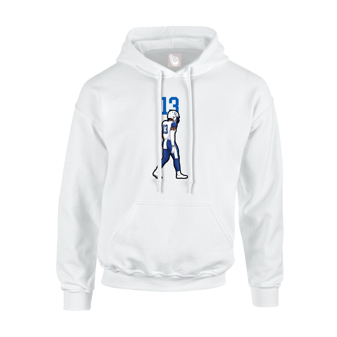 Youth Hoodie — Number Top in White
