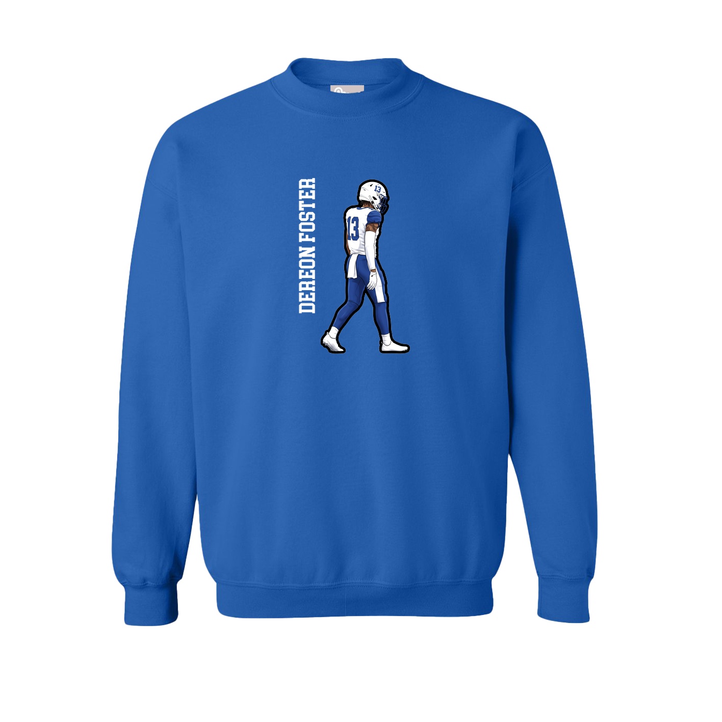 Fleece Crew — Name Vertical in Royal