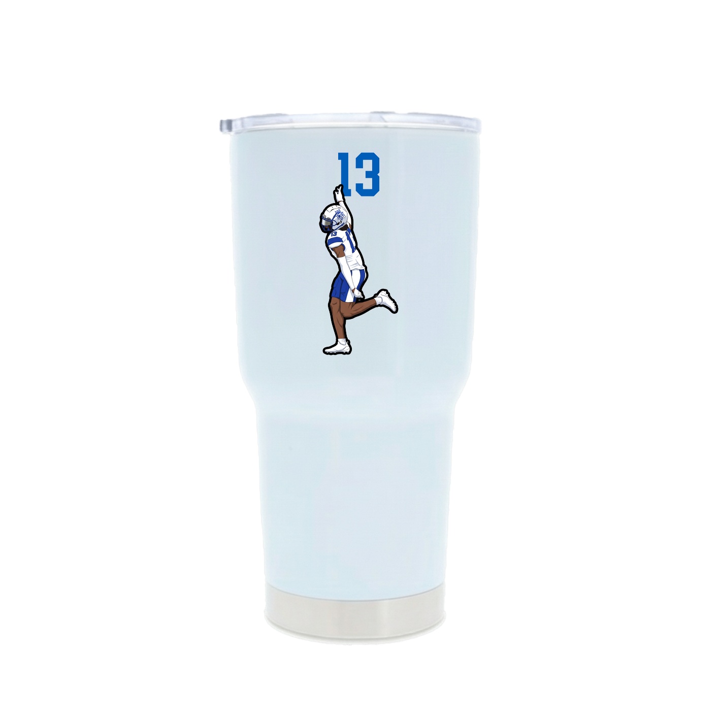 30oz Stainless Steel Tumbler — Number Top in White