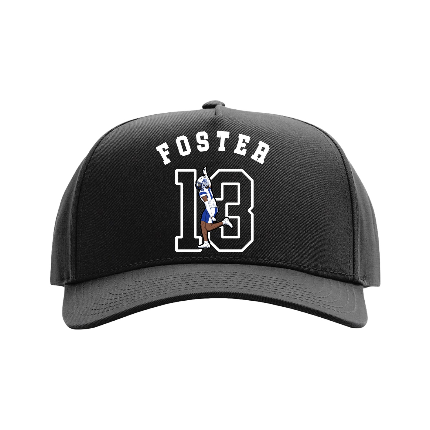 Full Fabric Five-Panel Champ Cap — Shirsey Arch in Black