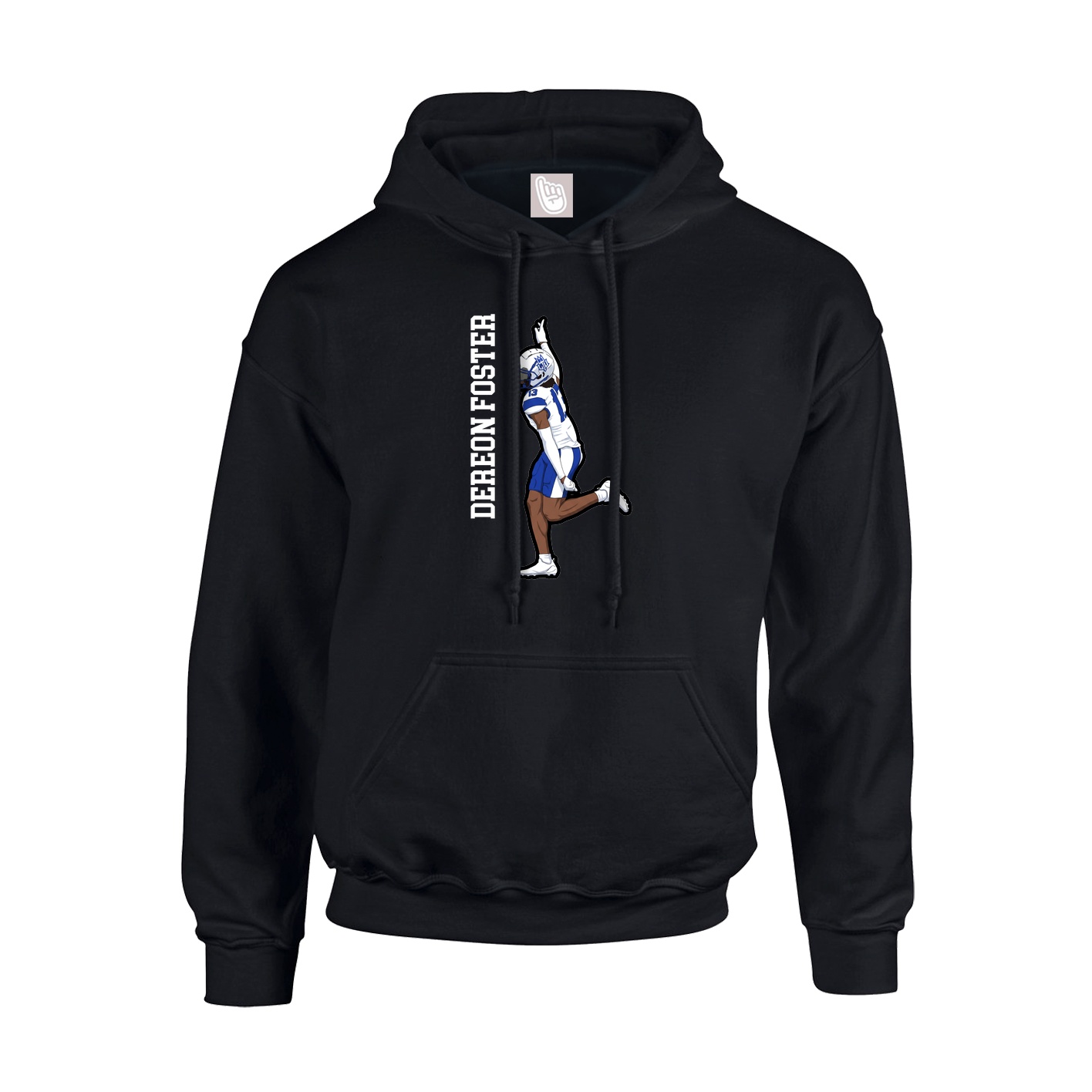 Youth Hoodie — Name Vertical in Black