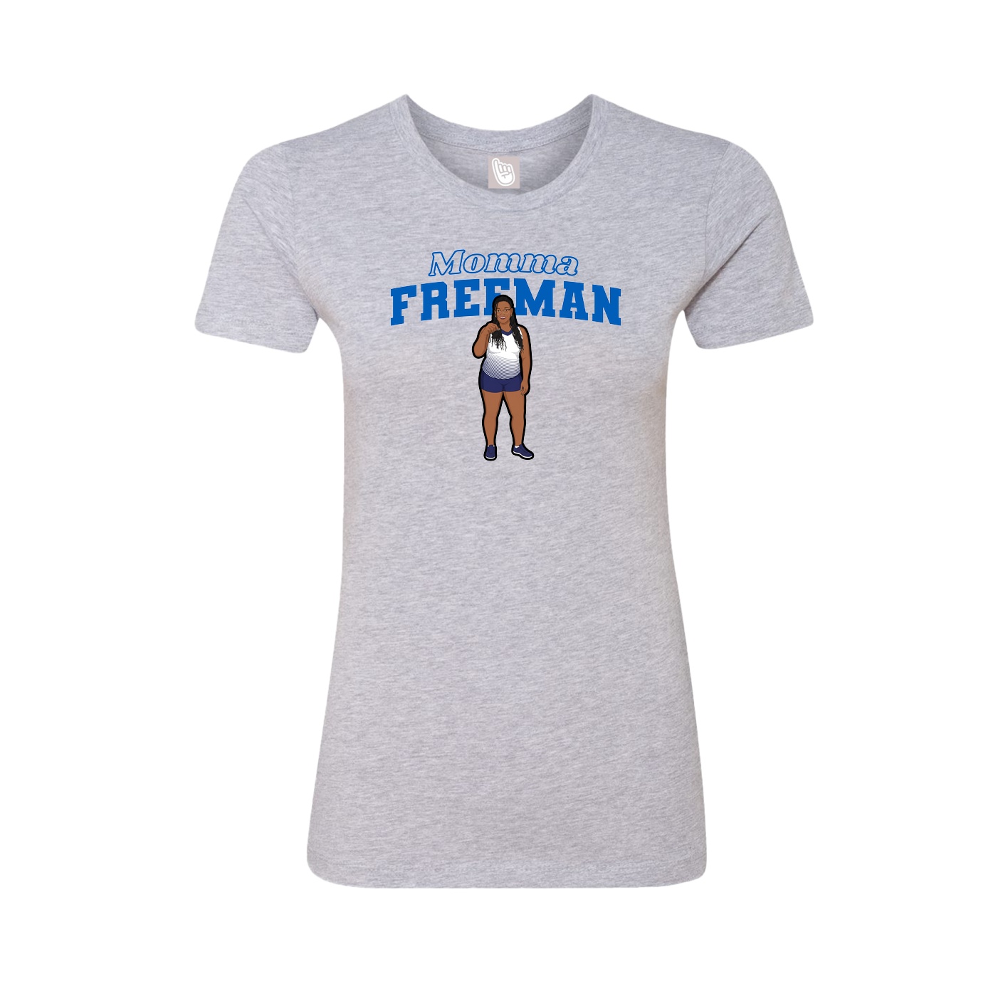 Womens Tee — Mothers Day Block in Grey