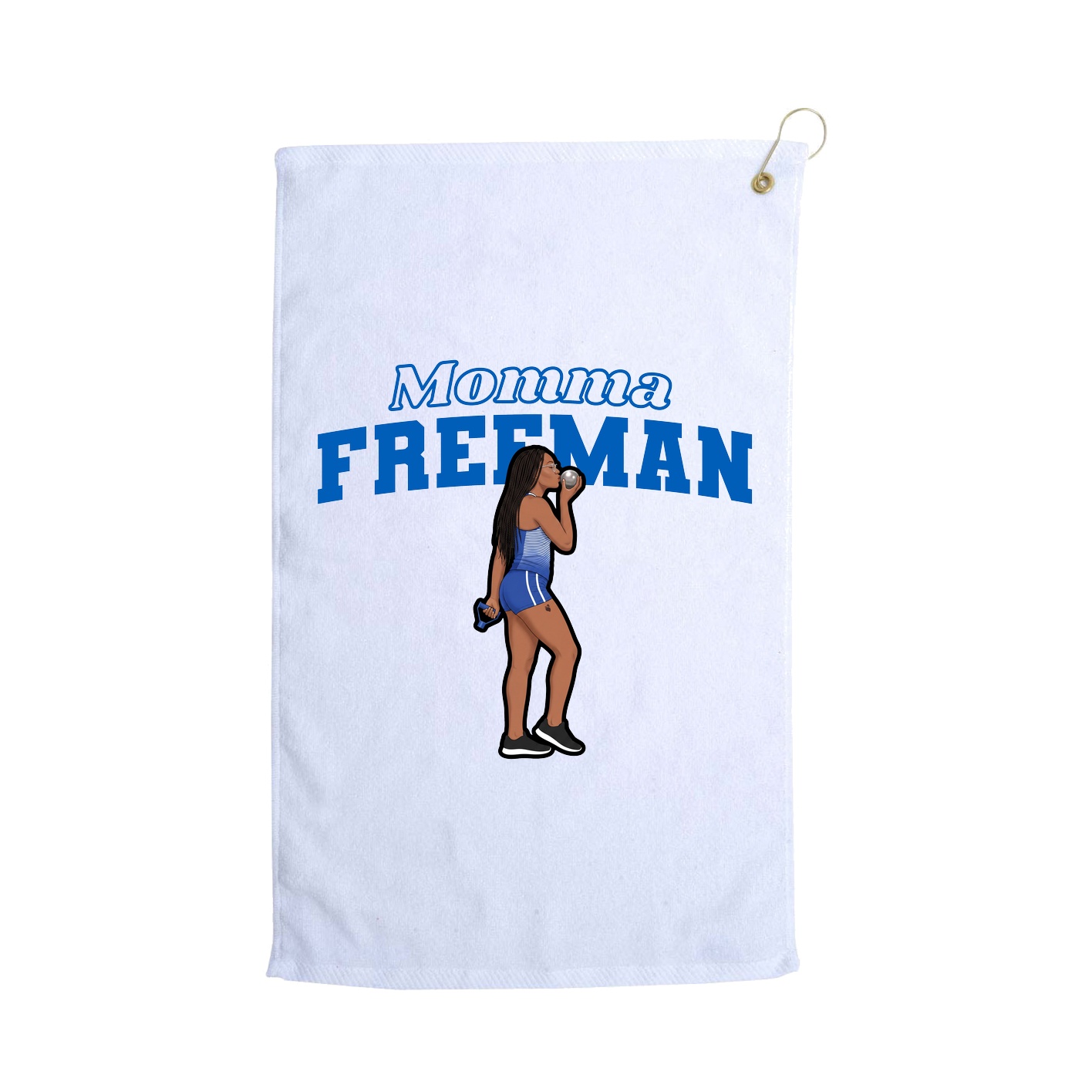 Golf Towel — Mothers Day Block in White