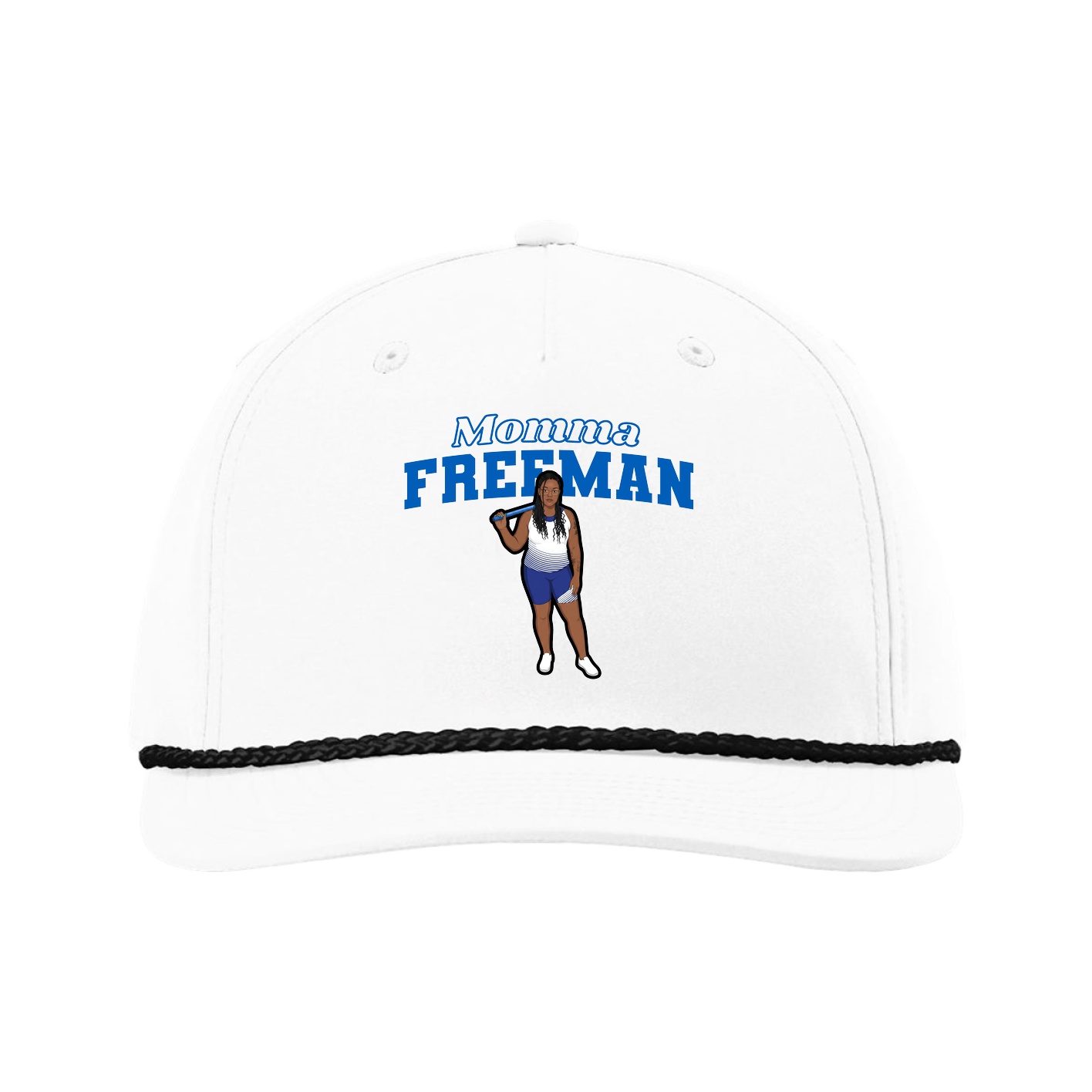 Five-Panel Classic Rope Cap — Mothers Day Block in White