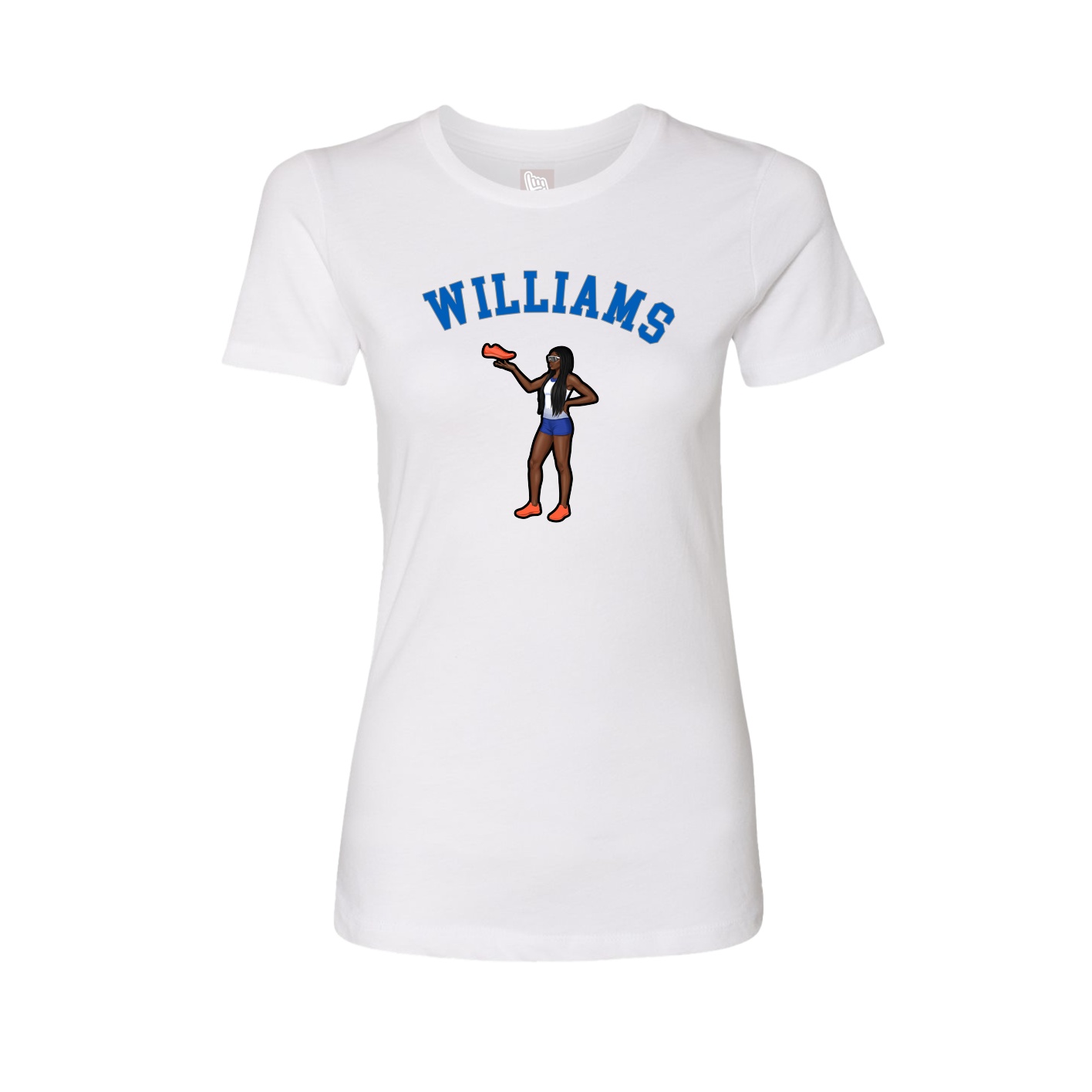 Fitted Women's Tee — Shirsey Arch in White