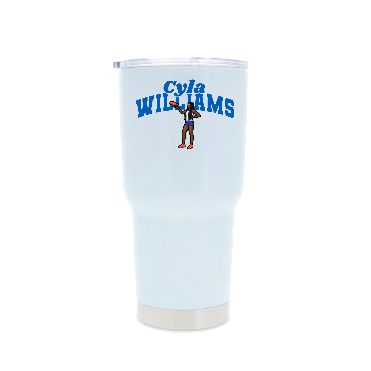 30oz Stainless Steel Tumbler — Signature Arch in White