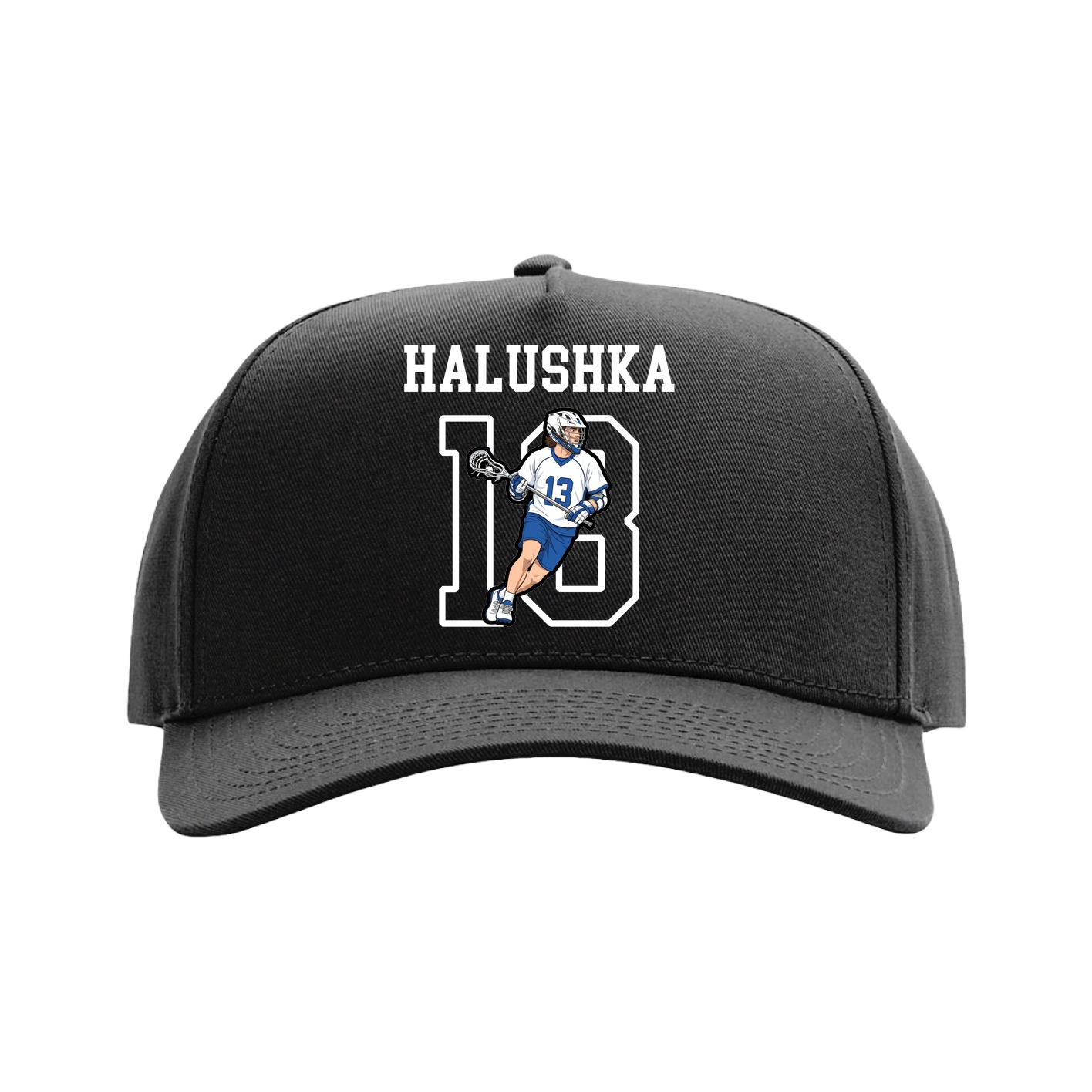 Full Fabric Five-Panel Champ Cap — Shirsey in Black