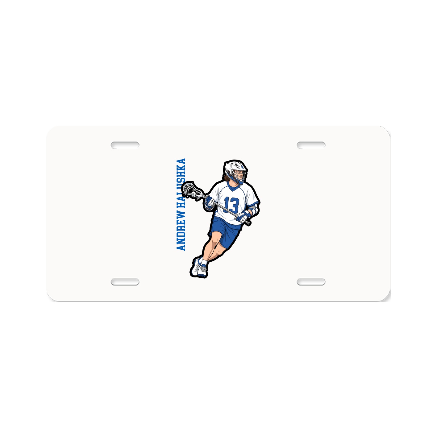License Plate — Name Vertical in Classic