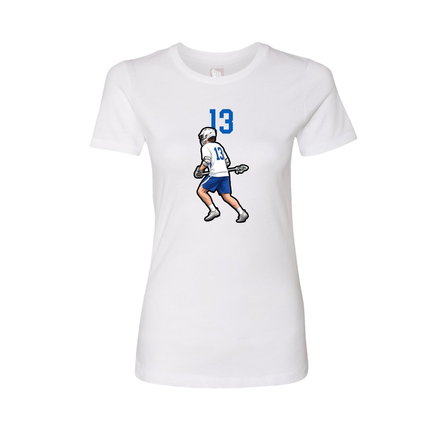 Fitted Women's Tee — Number Top in White