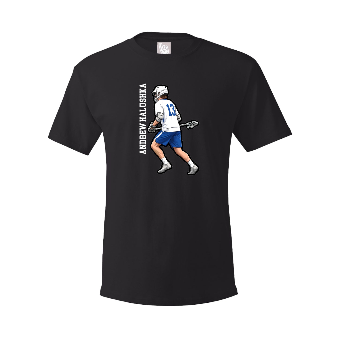 Youth Tee — Name Vertical in Black