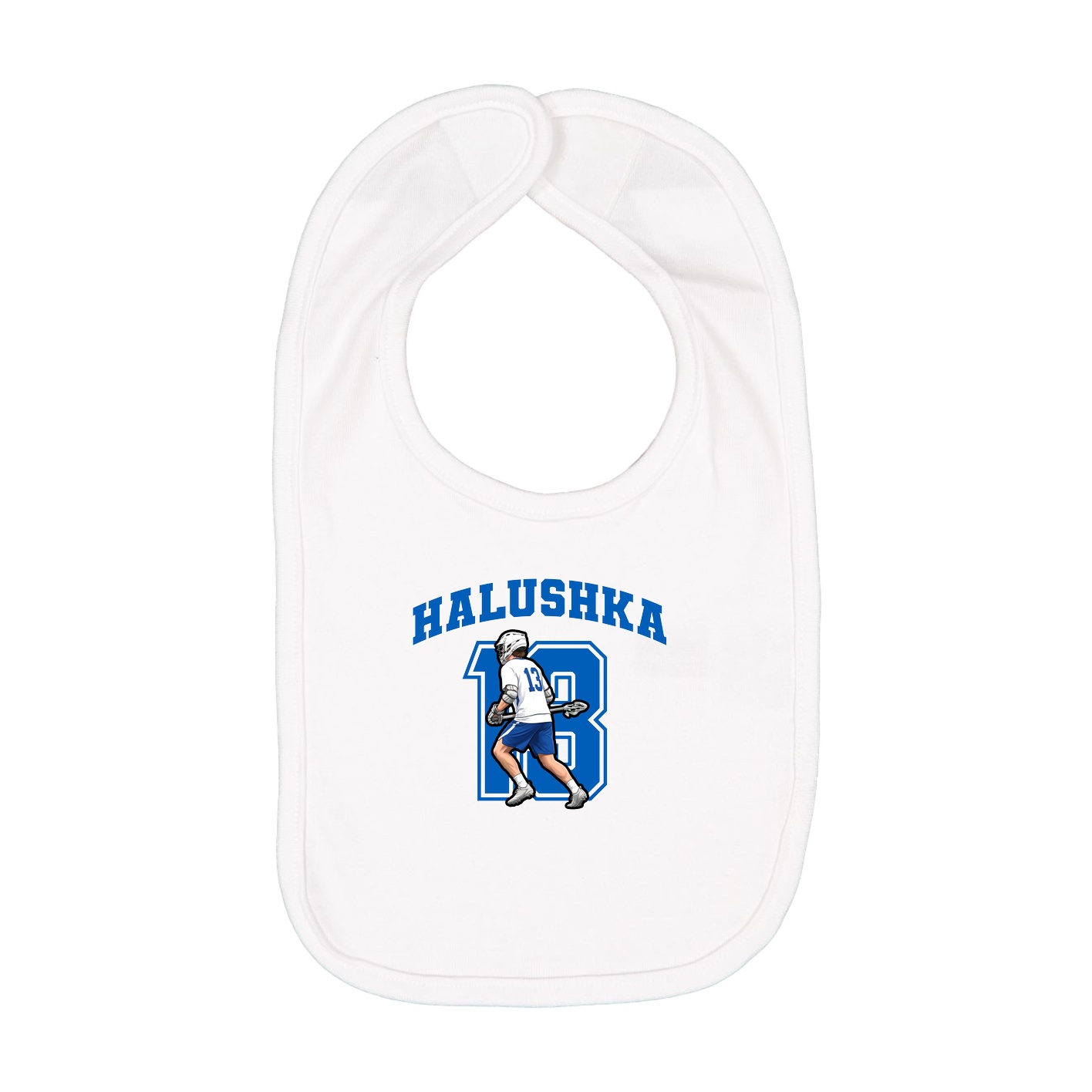 Infant Bib — Number in White