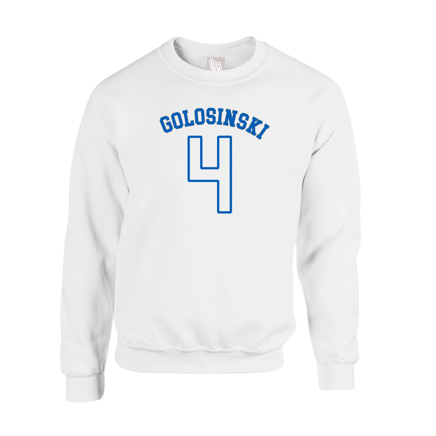 Fleece Crew — Shirsey Arch in White