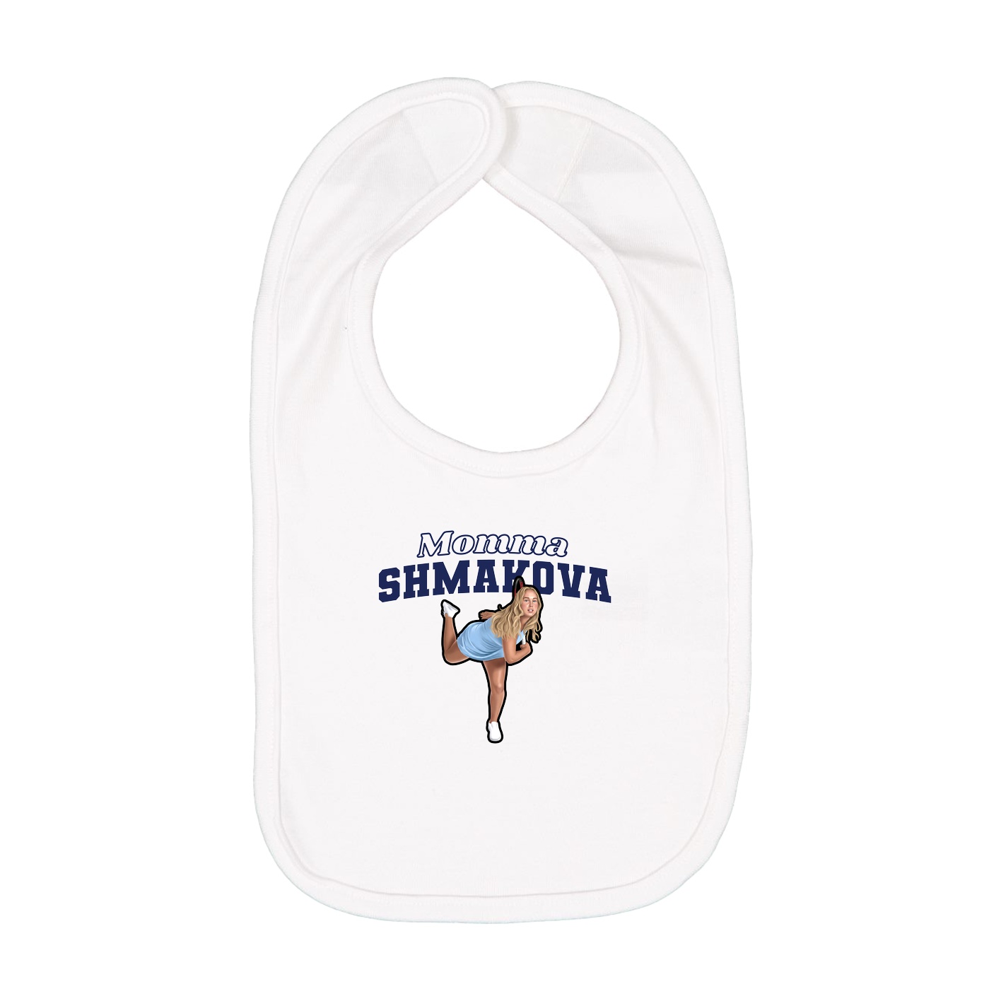 Infant Bib — Mothers Day Block in White