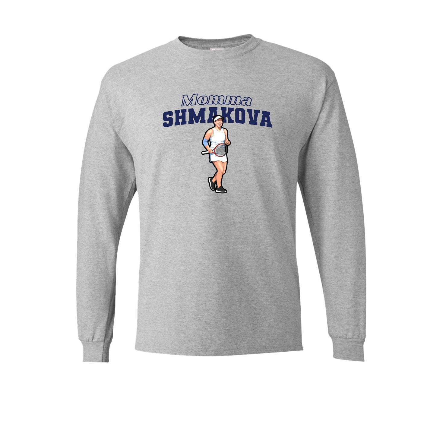 Long Sleeve Tee — Mothers Day Block in Grey