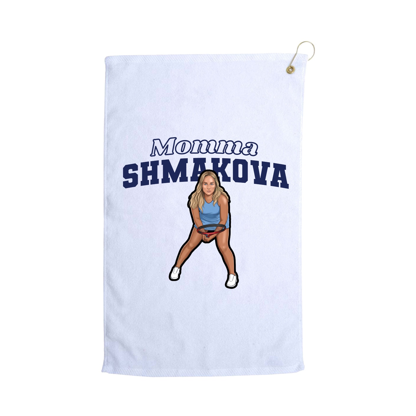Golf Towel — Mothers Day Block in White
