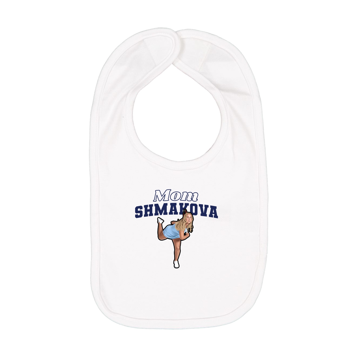 Infant Bib — Mothers Day Block in White