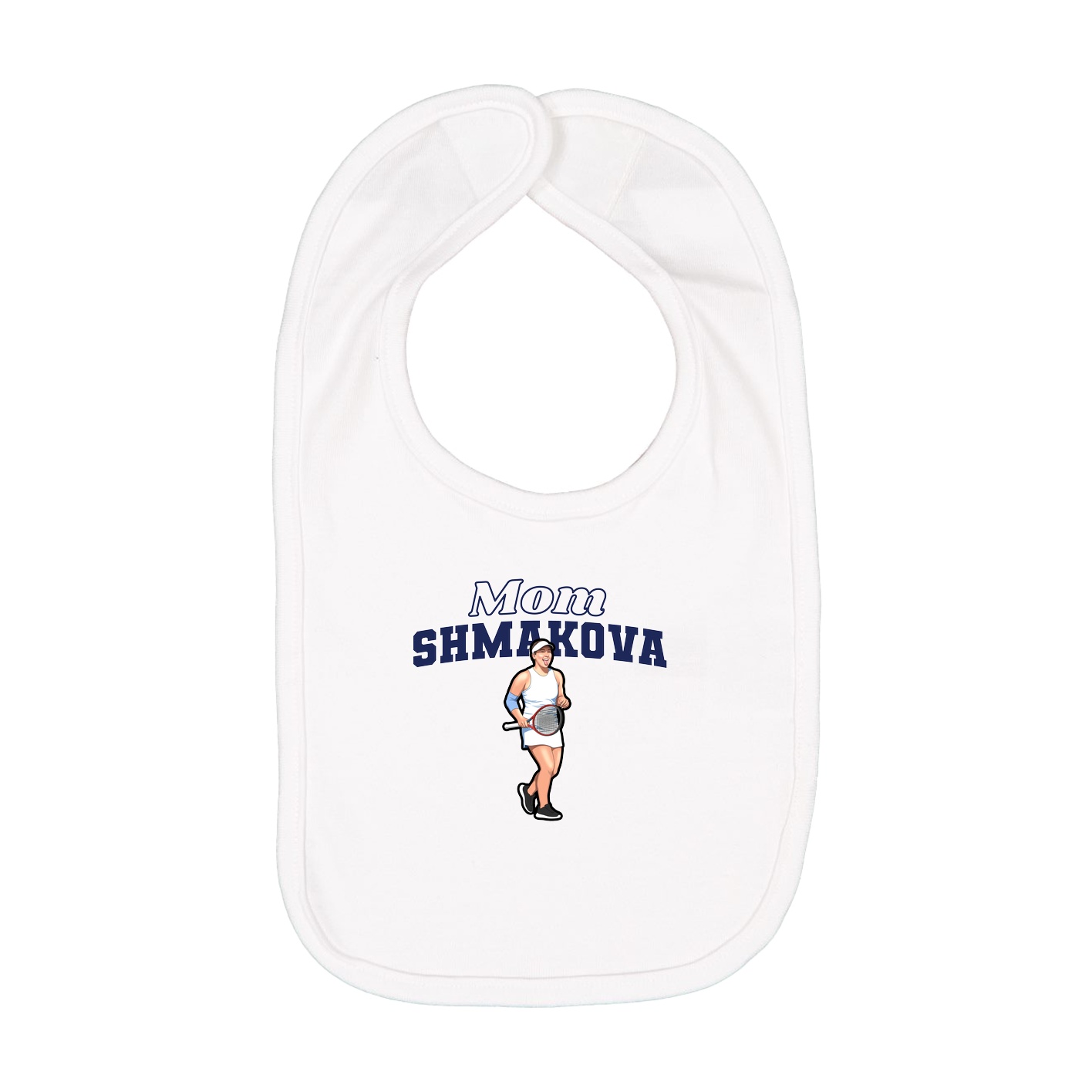 Infant Bib — Mothers Day Block in White
