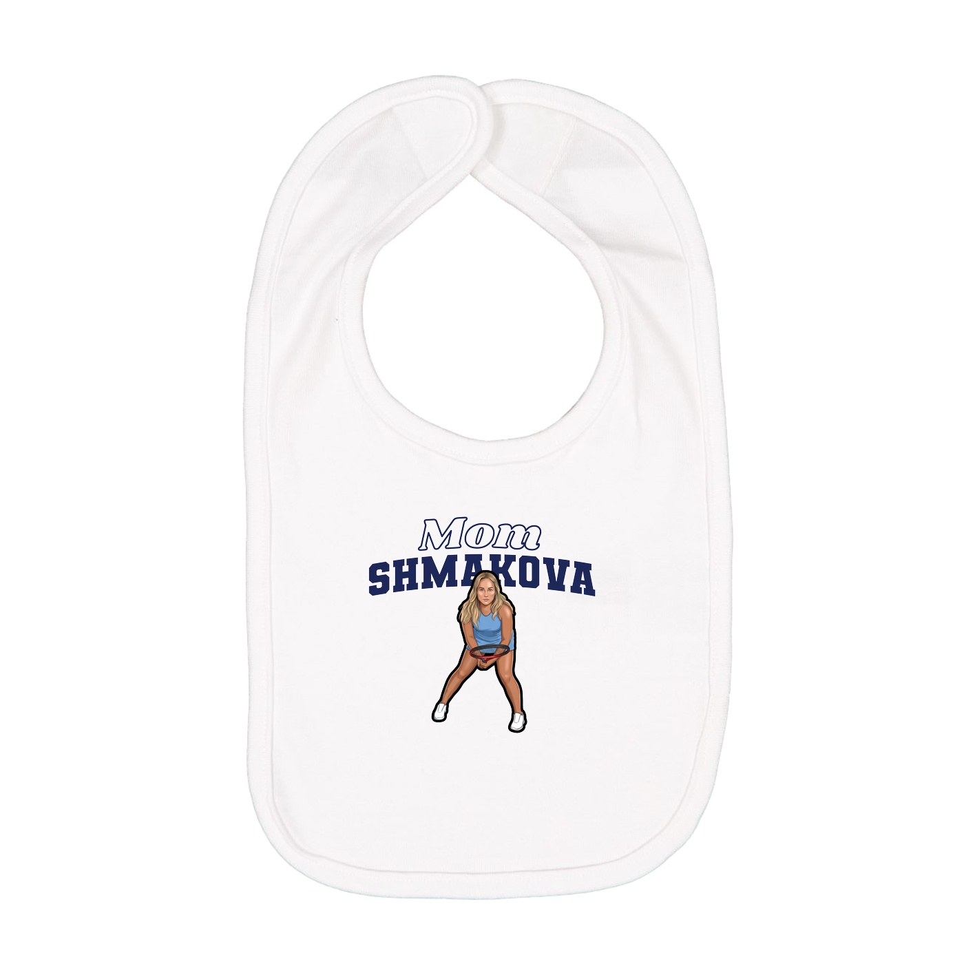 Infant Bib — Mothers Day Block in White