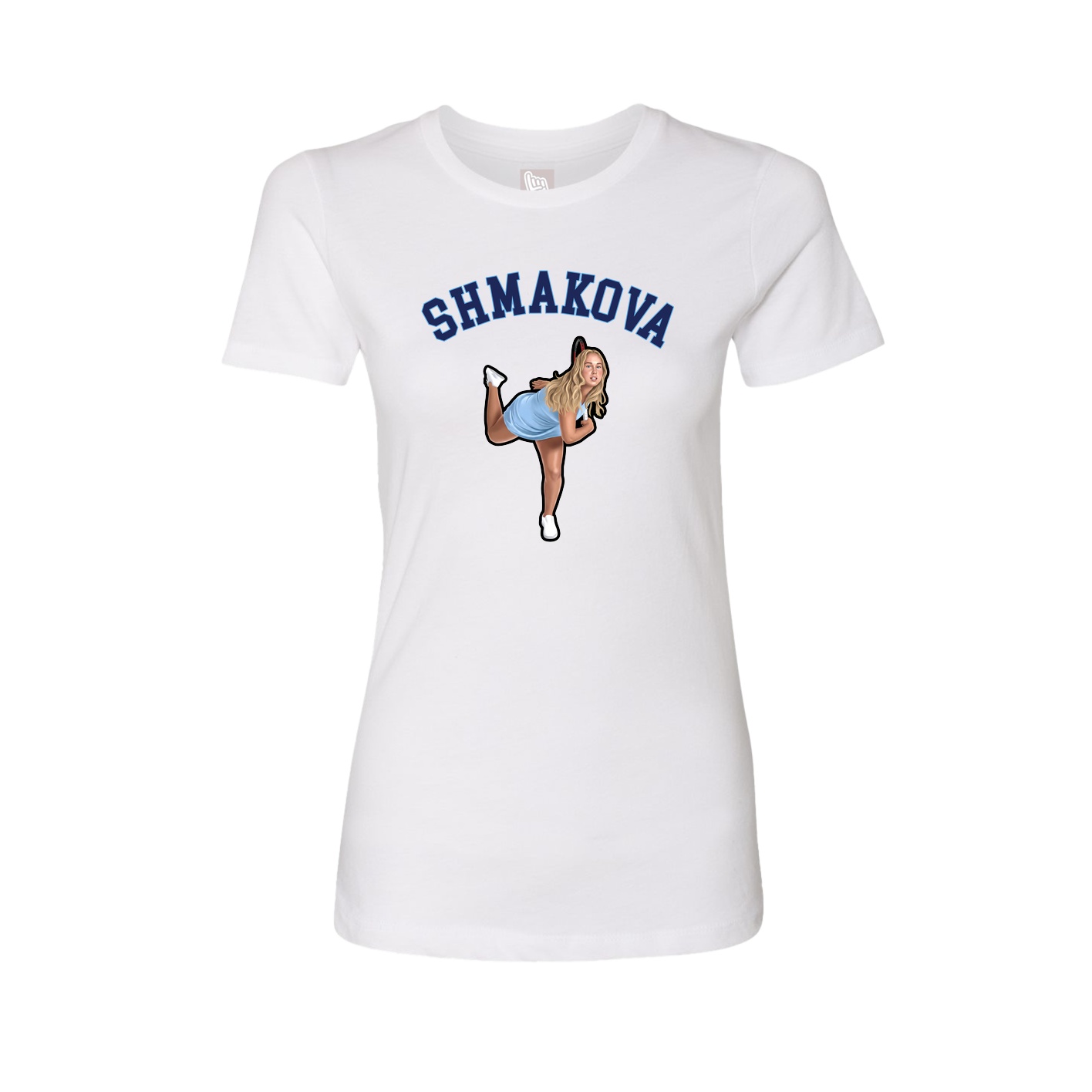 Fitted Women's Tee — Shirsey Arch in White