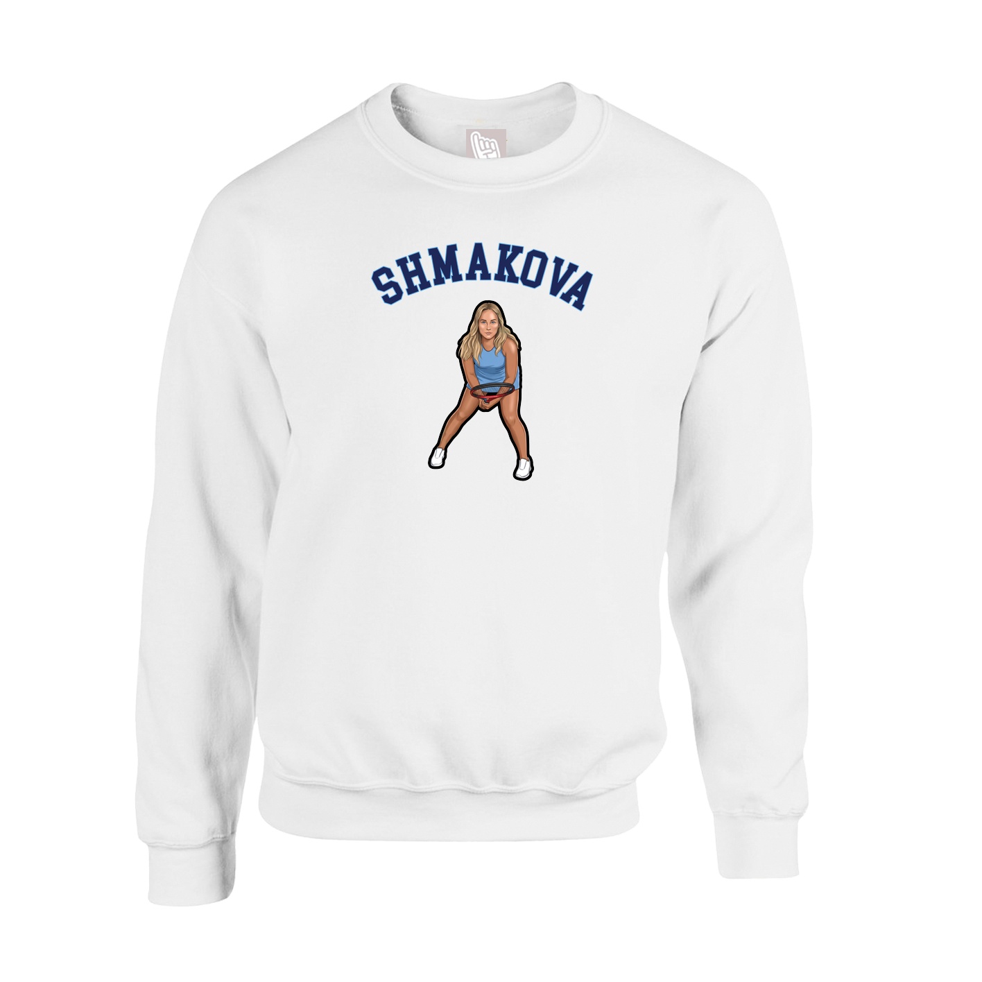 Fleece Crew — Shirsey Arch in White